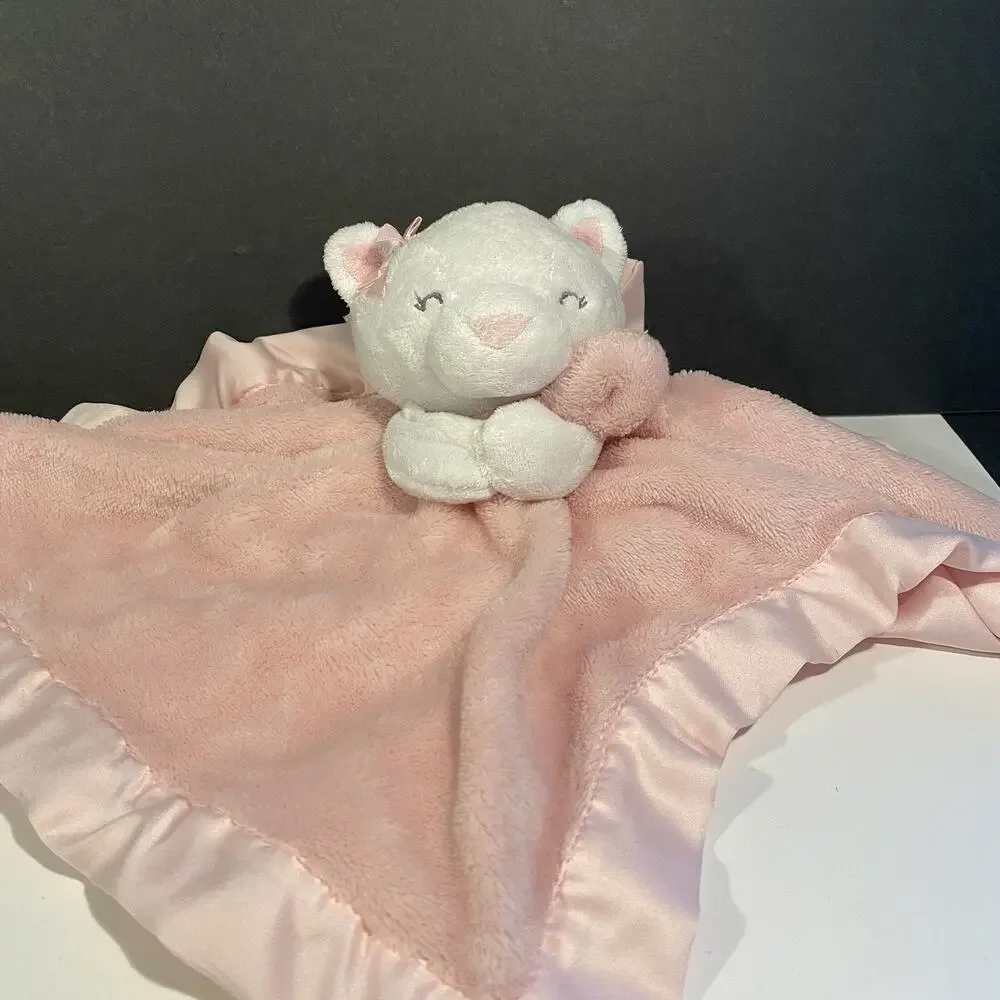 Carter's Baby Lovey Pink White Teddy Bear Soother